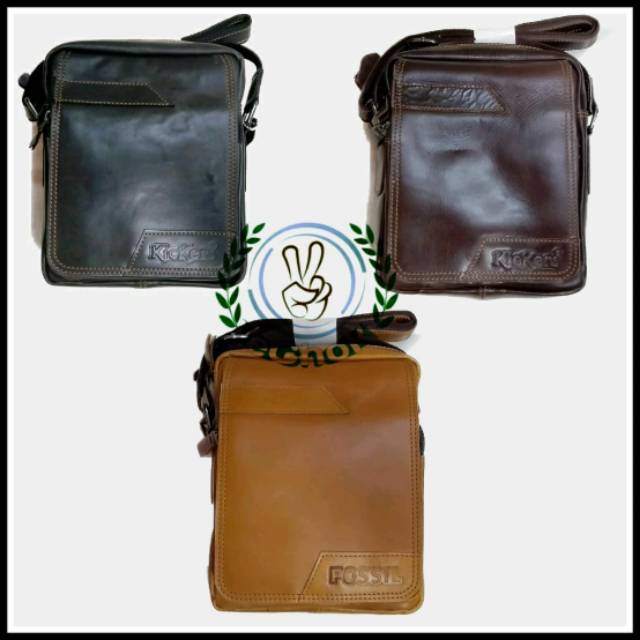 Tas Selempang Pria Kulit Sapi Asli - Kickers BGJ673