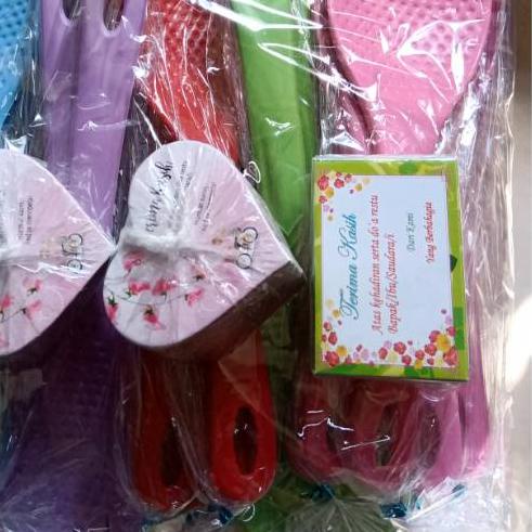 ♬ ISI 100 PCS SOUVENIR CENTONG NASI + KARTU UCAPAN ☟