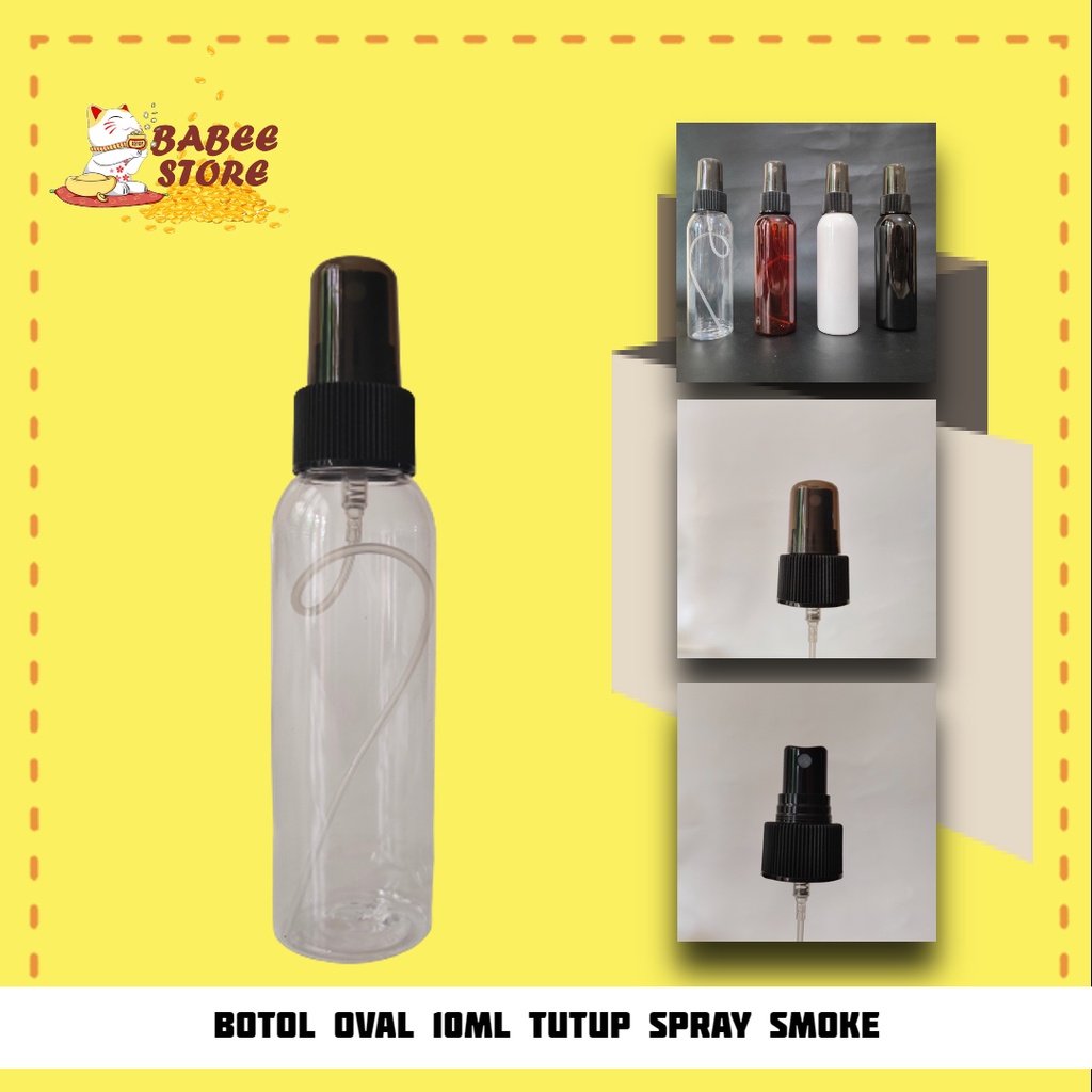 BABEE - BOTOL PLASTIK 100ML SPRAY HITAM FULL / BOTOL SPRAY SMOKE 100 ML IMPORT BOTOL ISI ULANG