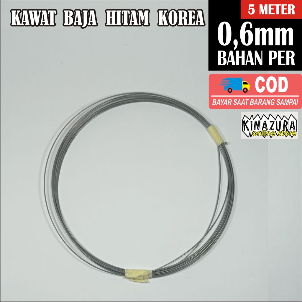 Kawat Baja 0.6 mm Panjang 5 Meter Bahan per
