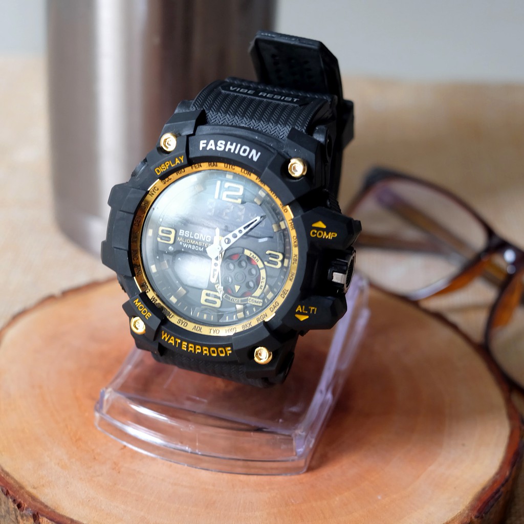 Jam Tangan Digital Analog Pria Sport Design Free Kotak dan Baterai SC937