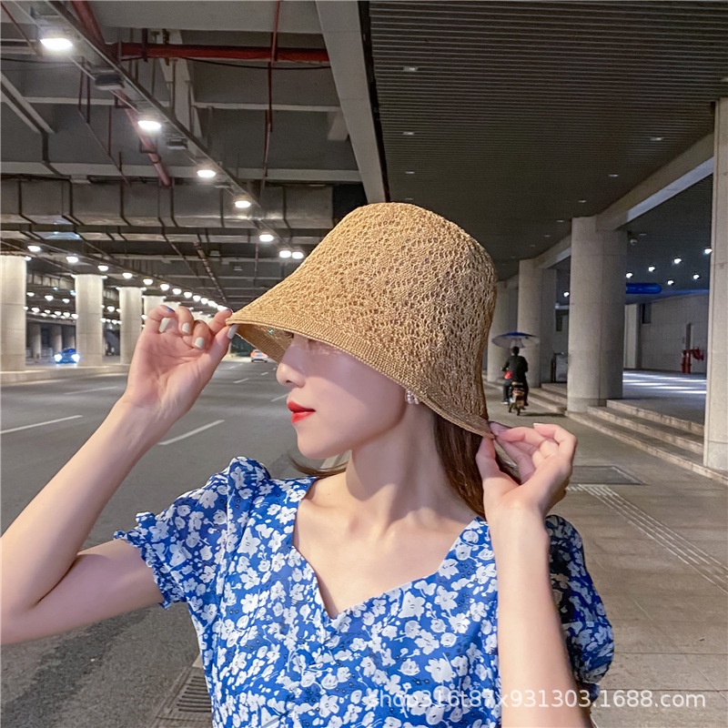 Topi Bucket Matahari Musim Panas Model Sisi Ganda Gaya Korea Untuk Wanita