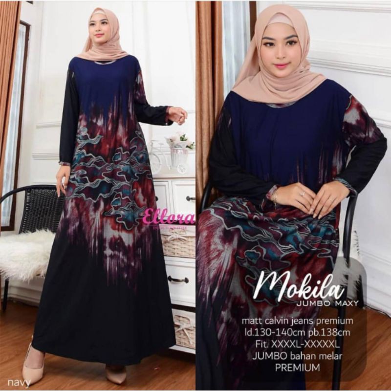 MOKILA Jumbo Maxy - Gamis Calvin Jeans Terbaru LD100-110 / R.21 - 023-5720 / R.24 - 022-6139