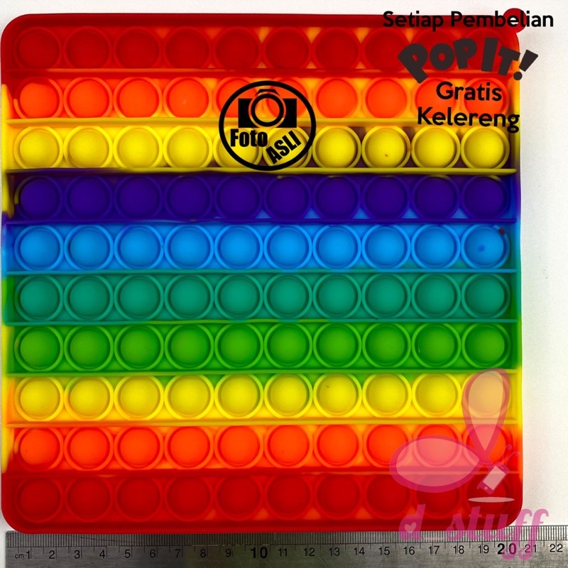 POP IT mainan Fidget Rainbow POPIT jumbo / XXL size-2