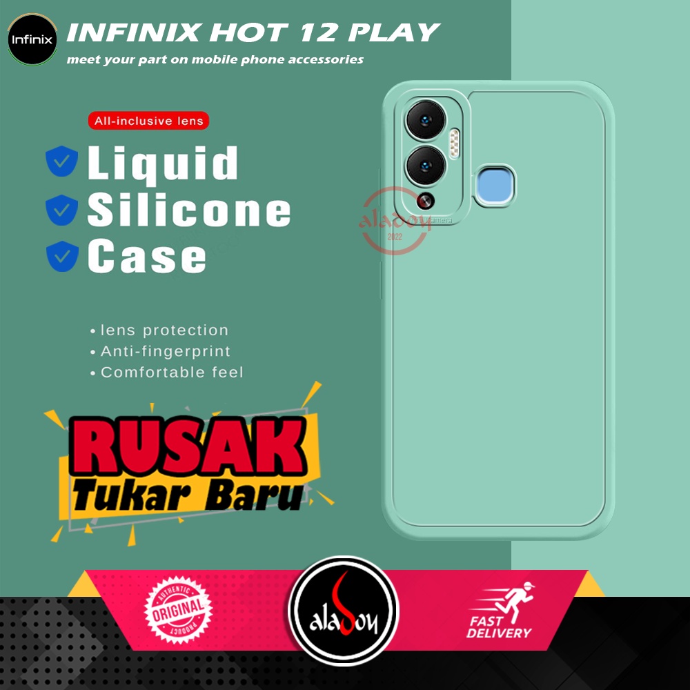 Case Infinix Hot 12 Play 2022 Soft Case Liquid Silicone Pro Camera Premium Casing