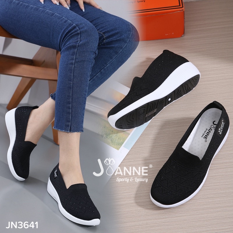 [ORIGINAL] JOANNE Highsole Slip On Shoes Sepatu Wanita #JN3641