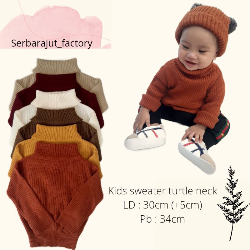 Kids Sweater Turtleneck / Pakaian Rajut Anak