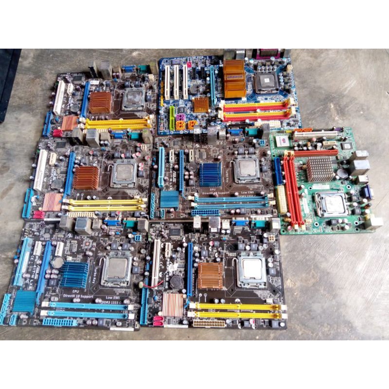 mainboard PC DDR2 Intel dan AMD bonus prosesor
