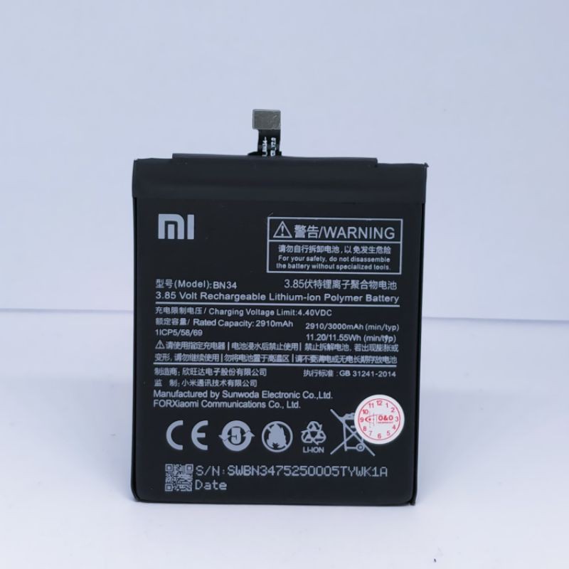 Baterai Batre Xiaomi Redmi 5A BN34 BN-34 Original Batre Battery