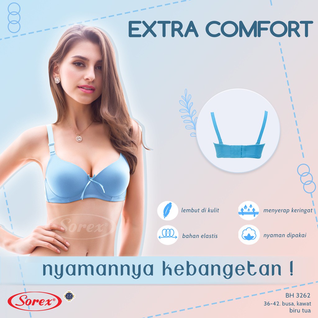 Bh Kawat Sorex 3262 cup B-C Extra Comfort Super Nyaman