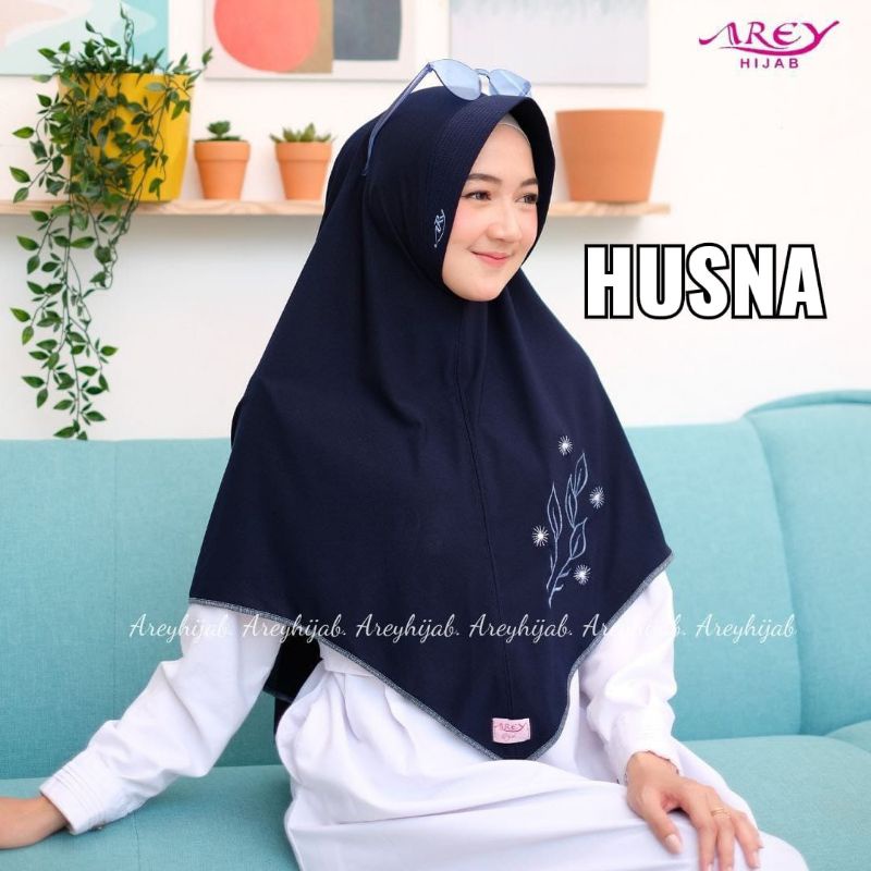 HIJAB INSTAN HUSNA AREY BORDIR LIST KOMBINASI