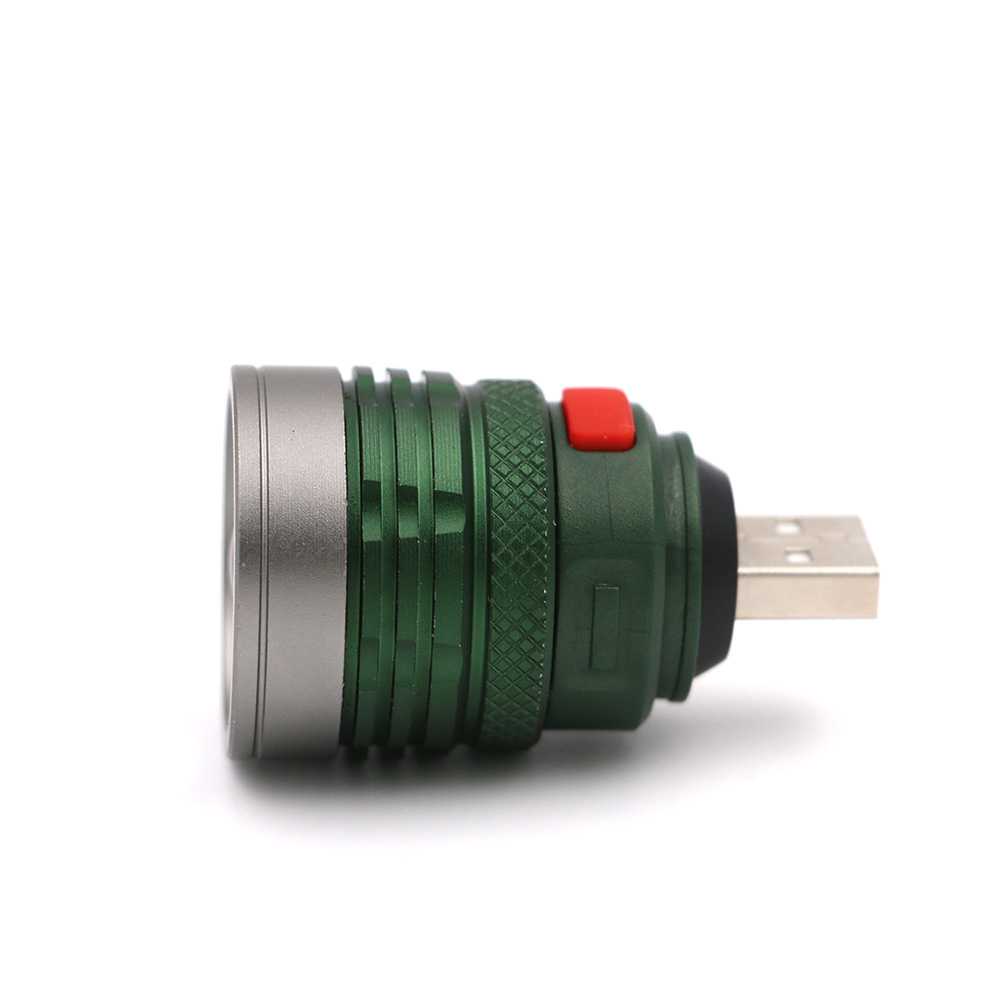 (BISA COD) RVOSTR Senter LED USB Zoomable Mini Handy Flashlight 800 Lumens