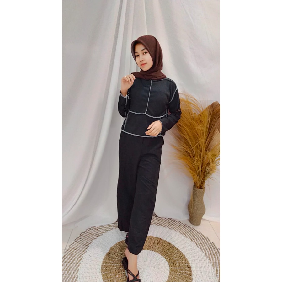 Marie Top Blouse Oversize RIB