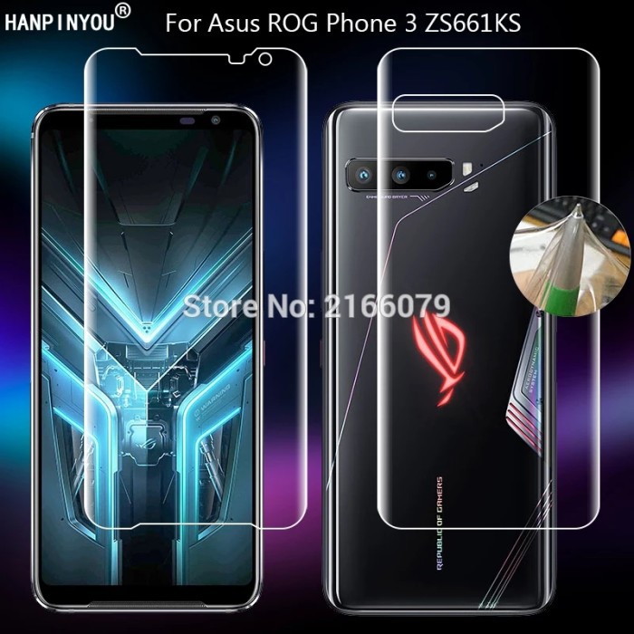 HYDROGEL ASUS ROG PHONE 3 ROG 3 ANTI GORES DEPAN BELAKANG FULL COVER