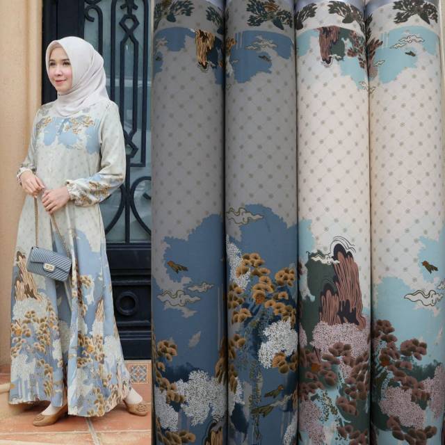 KAIN PRADA CREPE / bahan gamis branded / dress / wolfis  