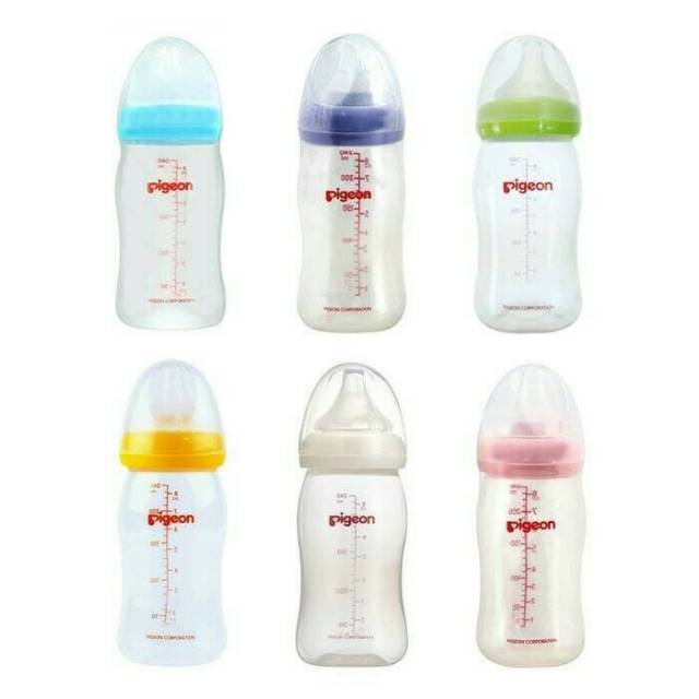 Botol Susu Pigeon Peristaltic Plus Wideneck Soft Touch Wide Neck Bottle 160mL 240mL isi 1pcs