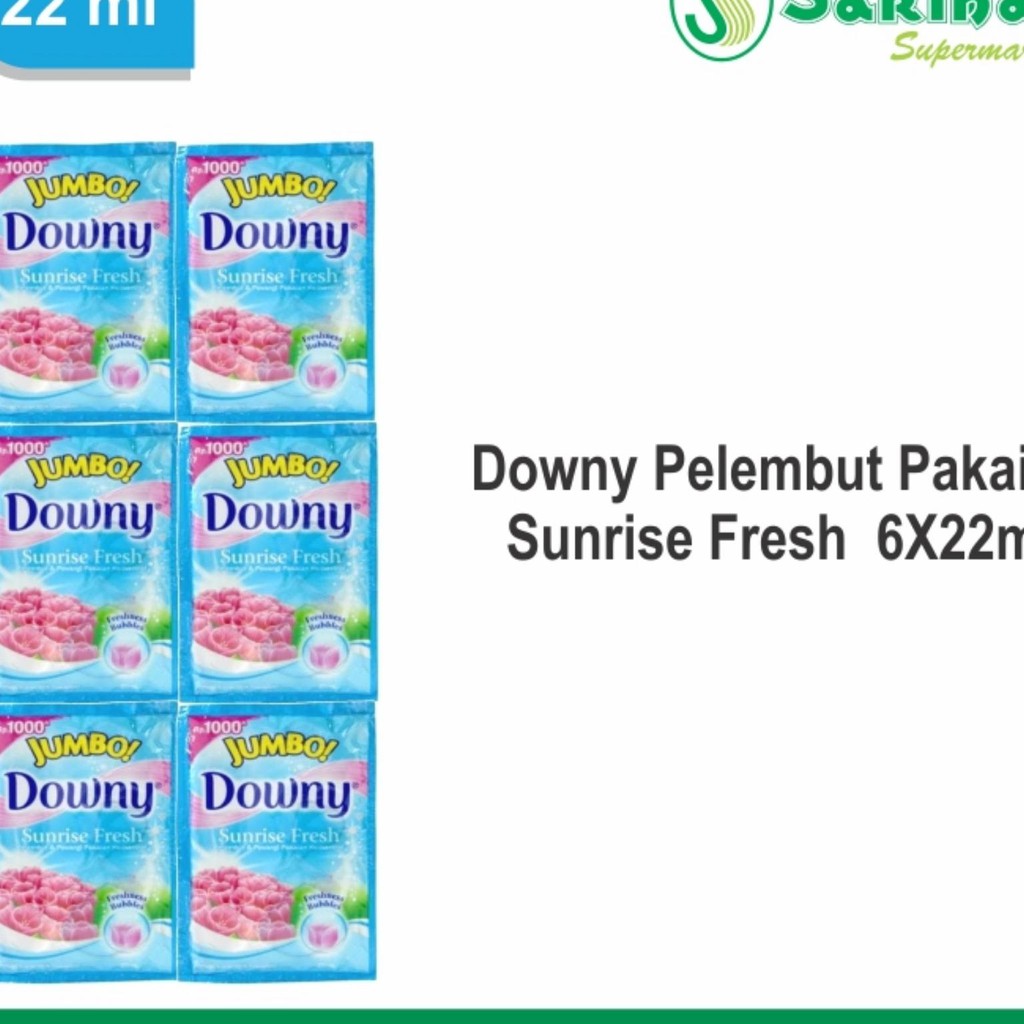 Downy Pelembut Pakaian Sunrise Fresh  6X22ml