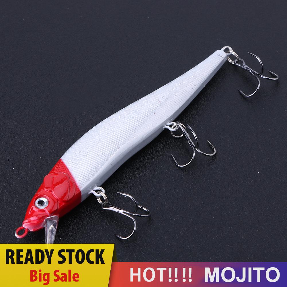 1pc 120mm 13g Umpan Pancing Ikan Minnow Wobbler Imitasi Dengan Kail Treble