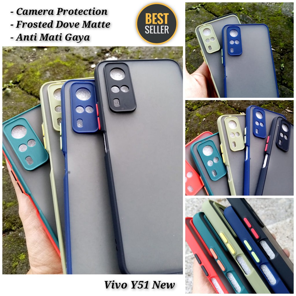 Bumper Case Vivo Y51 New Akrilik Dove Matte + 360 Ring Camera Protection Best Seller Hits 2020