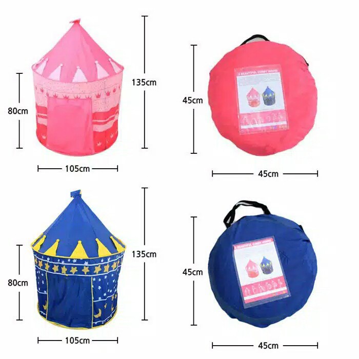[BISA COD] TENDA ANAK CASTLE 2 WARNA / CASTLE TENT / TENDA ANAK / TENDA ANAK LIPAT