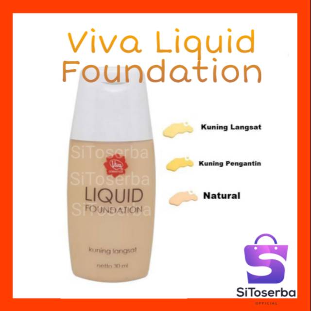 (Kemasan Baru) VIVA LIQUID FOUNDATION - ALAT BEDAK VIVA