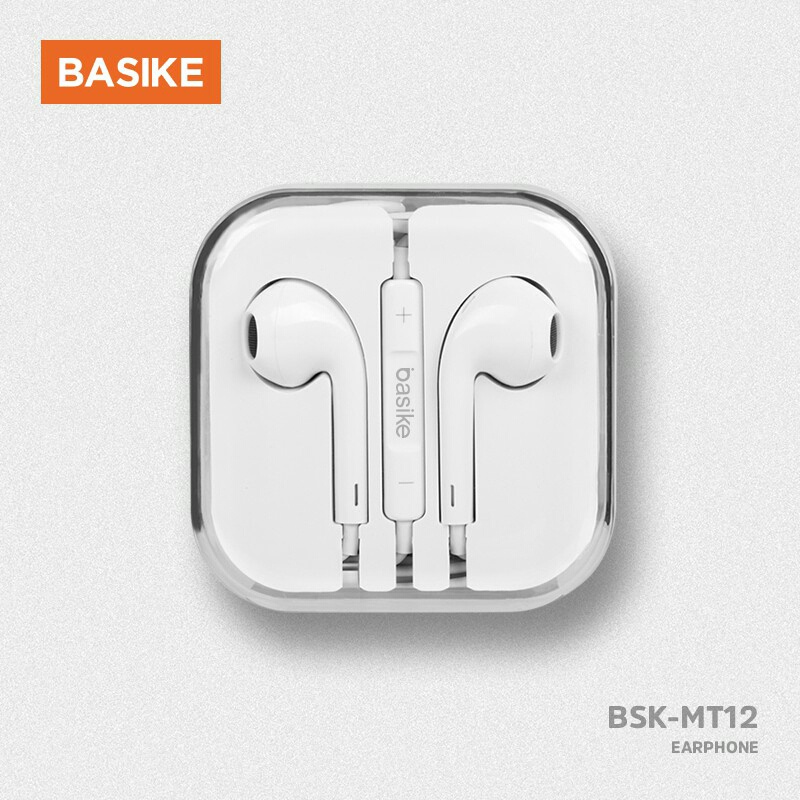 Headset Gaming BASIKE Wired Earphone With Mikrofon Super Bass iPhone Android Universal Original