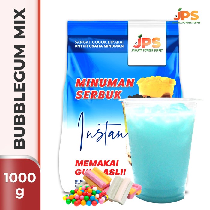 

DISKON - (BISA COD) Bubuk Minuman Bubblegum Mix Powder Instan JPS Gula