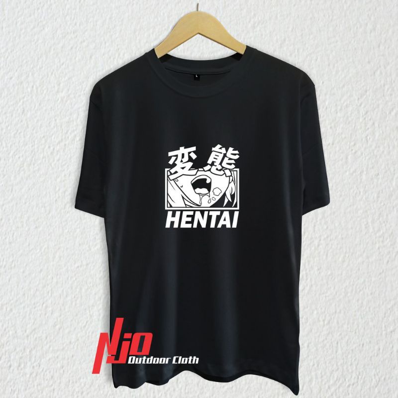 Kaos Anime HENTAII UHH kaos outdoor / Kaos Distro Pria Wanita / Kaos Karakter Jepang