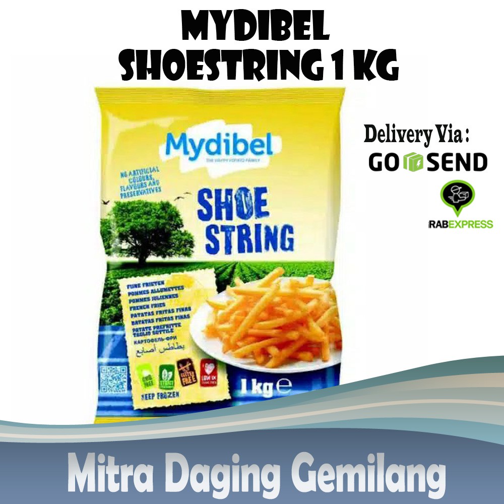 

Kentang Mydibel Shoestring 1 Kg Kentang Goreng Beku