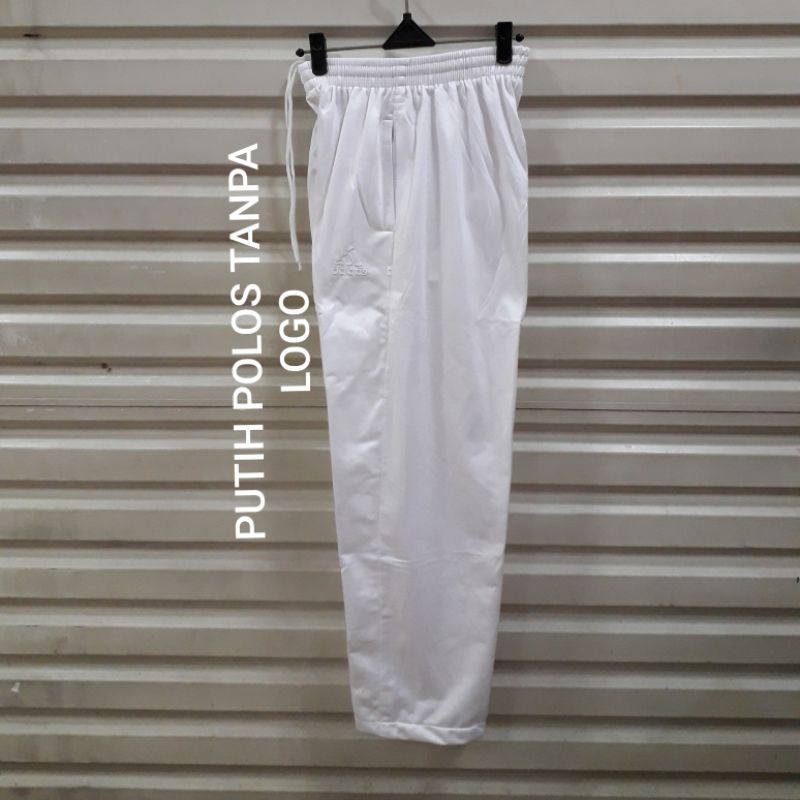 Celana training putih polos dewasa#training pria/wanita M L XL XXL-PUTIH POLOS