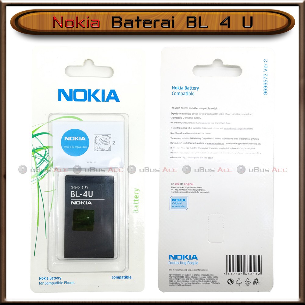 BATERAI NOKIA BL-4U ORIGINAL BATRE NOKIA BL-4U BATTERY NOKIA BL-4U