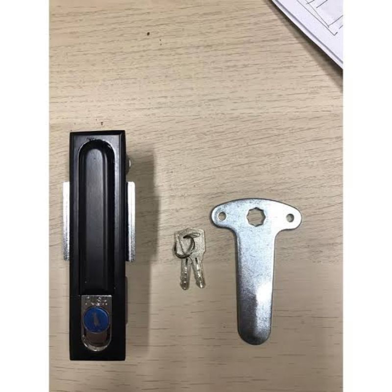 Kunci Panel Push Lock/Open + Kunci Hitam MS-490 Panel Lock