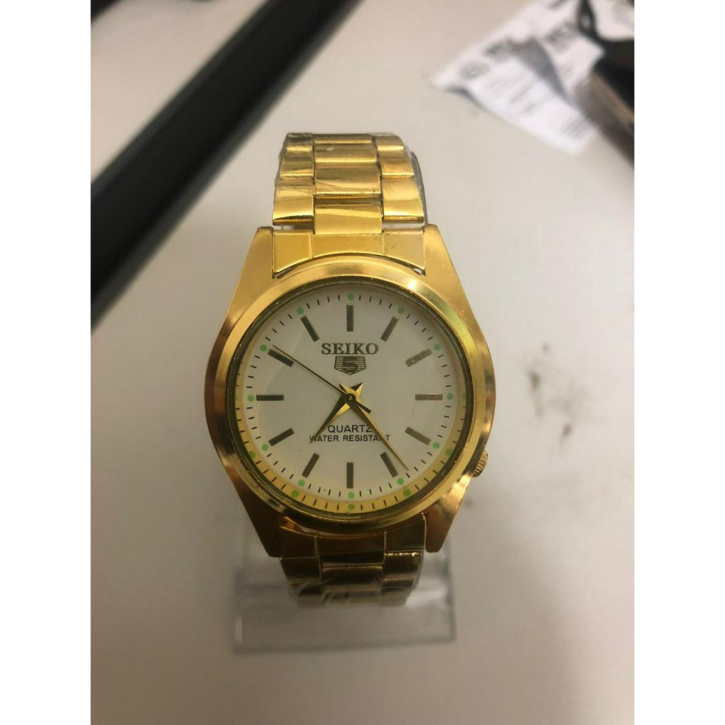 Jam Tangan S3ik0 Warna Gold Terlaris Terfaforit-jam Tangan Warna emas putih
