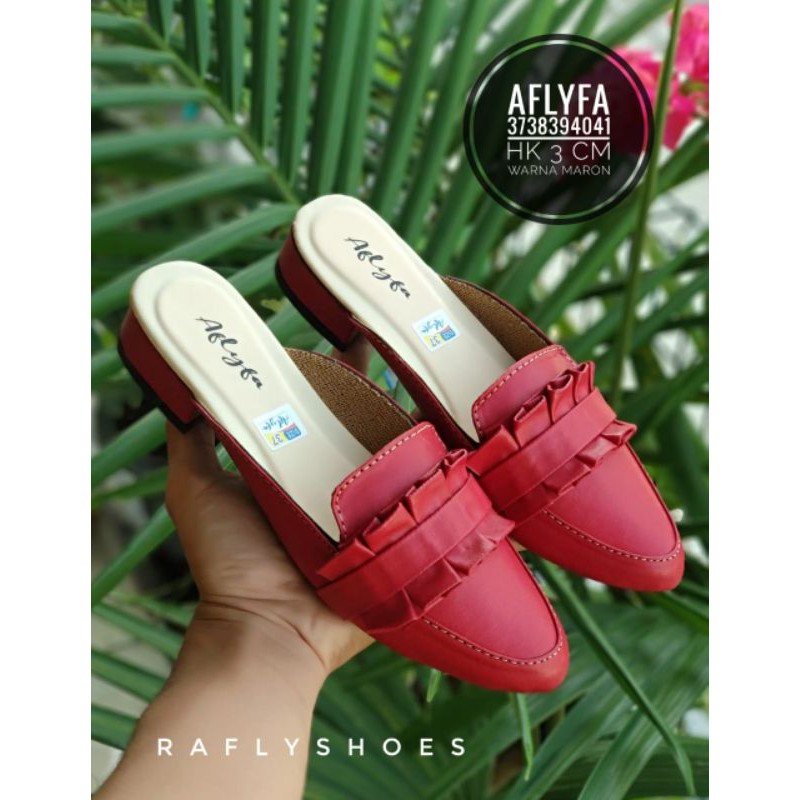 SANDAL SLOP AFLYFA WANITA, REALPICT, GOOD QUALITY, FREE BOX