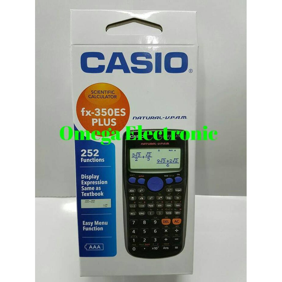 

DISKON!! CASIO FX 350 ES PLUS SCIENTIFIC CALCULATOR KALKULATOR SEKOLAH KULIAH