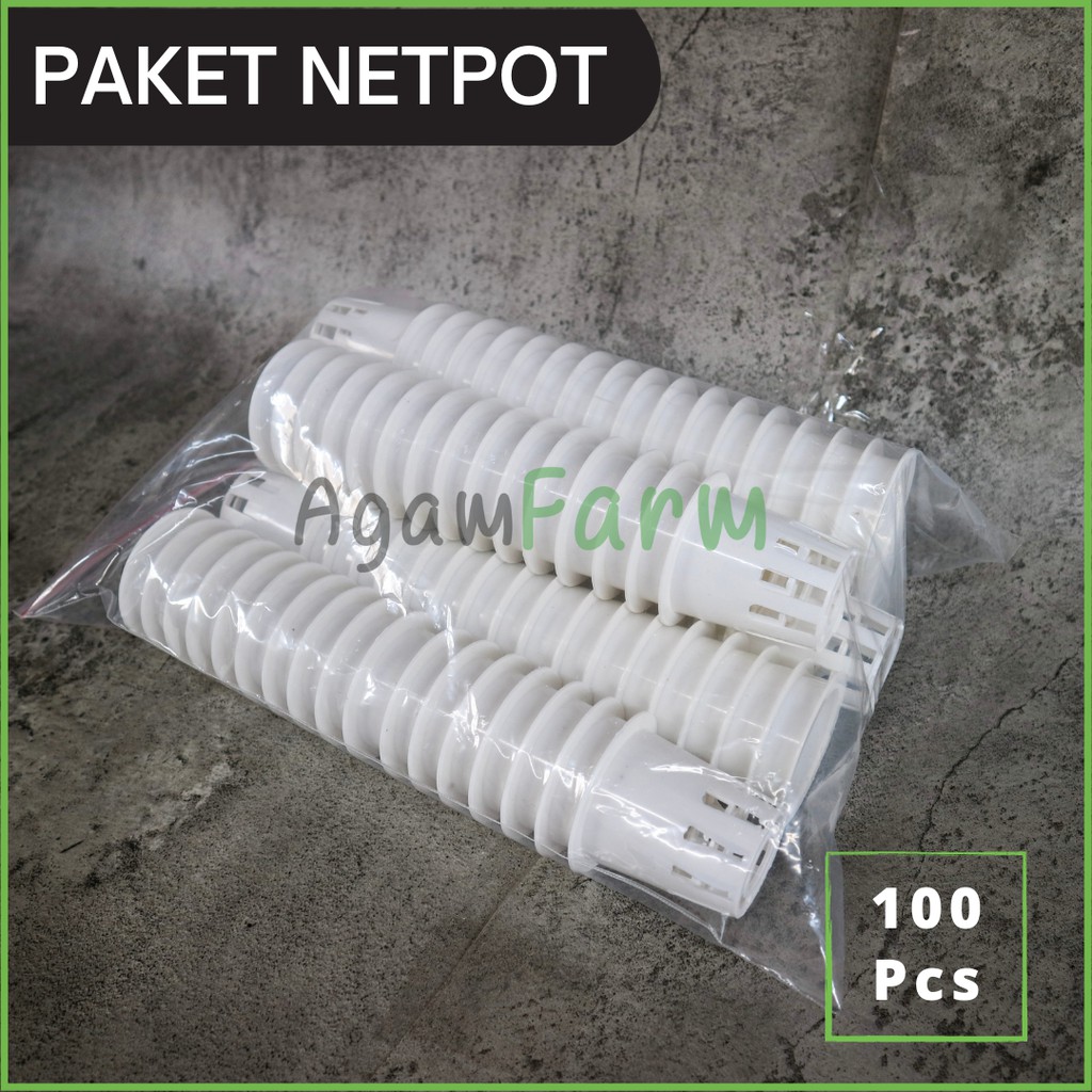 Netpot hidroponik 5cm Putih Paket 100pcs | Netpot hidroponik 5 cm putih | Netpot hidroponik putih