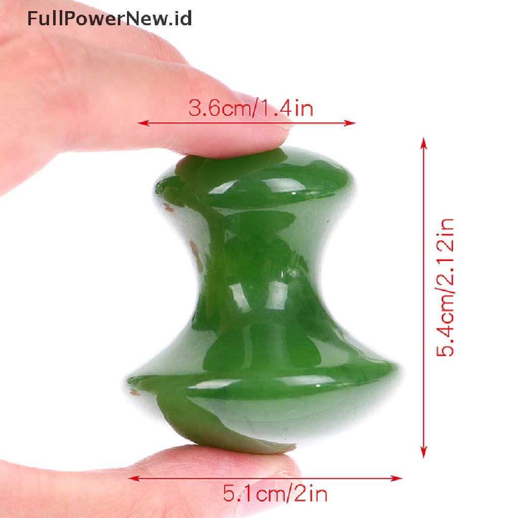 [Full] Mushroom Shape Jape Stone Gua Sha Massager Eye Face Jade Body Massage Tool .