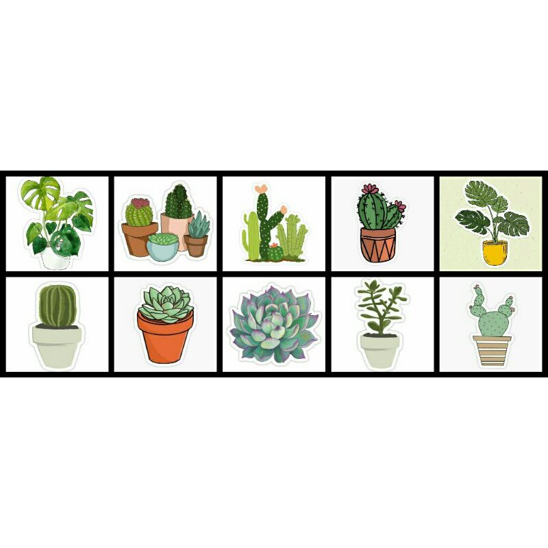 

[PAKET 16pcs] STICKER AESTHETIC GLOSSY PREMIUM