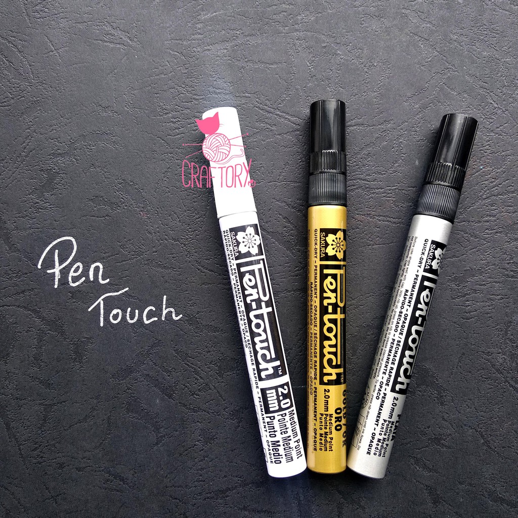 

Sakura Pen Touch Paint Marker Medium Point Set 3 colour Mettalic Metalik Painting