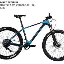  SEPEDA  MTB UNITED  KYROSS  1 1  FRAME CARBON BLUE BLACK 