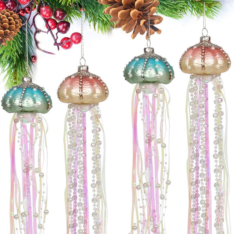 Zzz 4Pcs Ornamen Ubur-Ubur Gantung Bahan Plastik Untuk Dekorasi Pohon Natal