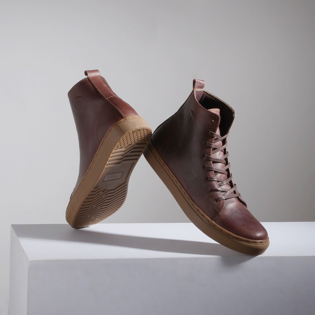 [KLAIM VOUCHERNYA] MAGNUS BROWN SEPATU BOOTS KULIT GREATA