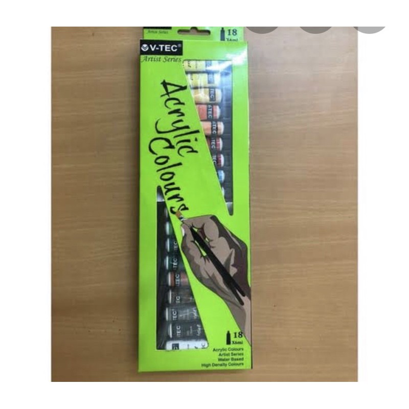 

cat acrylic vtec set 18 warna 6 ml