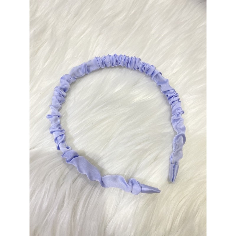 Bando scrunchie korea-Biru muda scrunchie