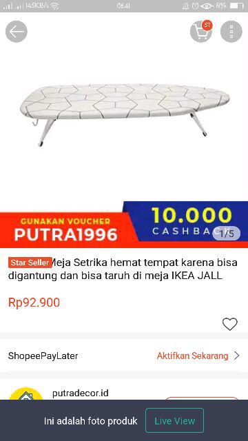  Meja  Setrika  hemat tempat karena bisa digantung dan bisa 