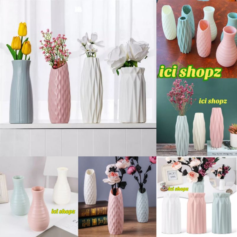 Vas Bunga Minimalis / Vas Plastik Tebal