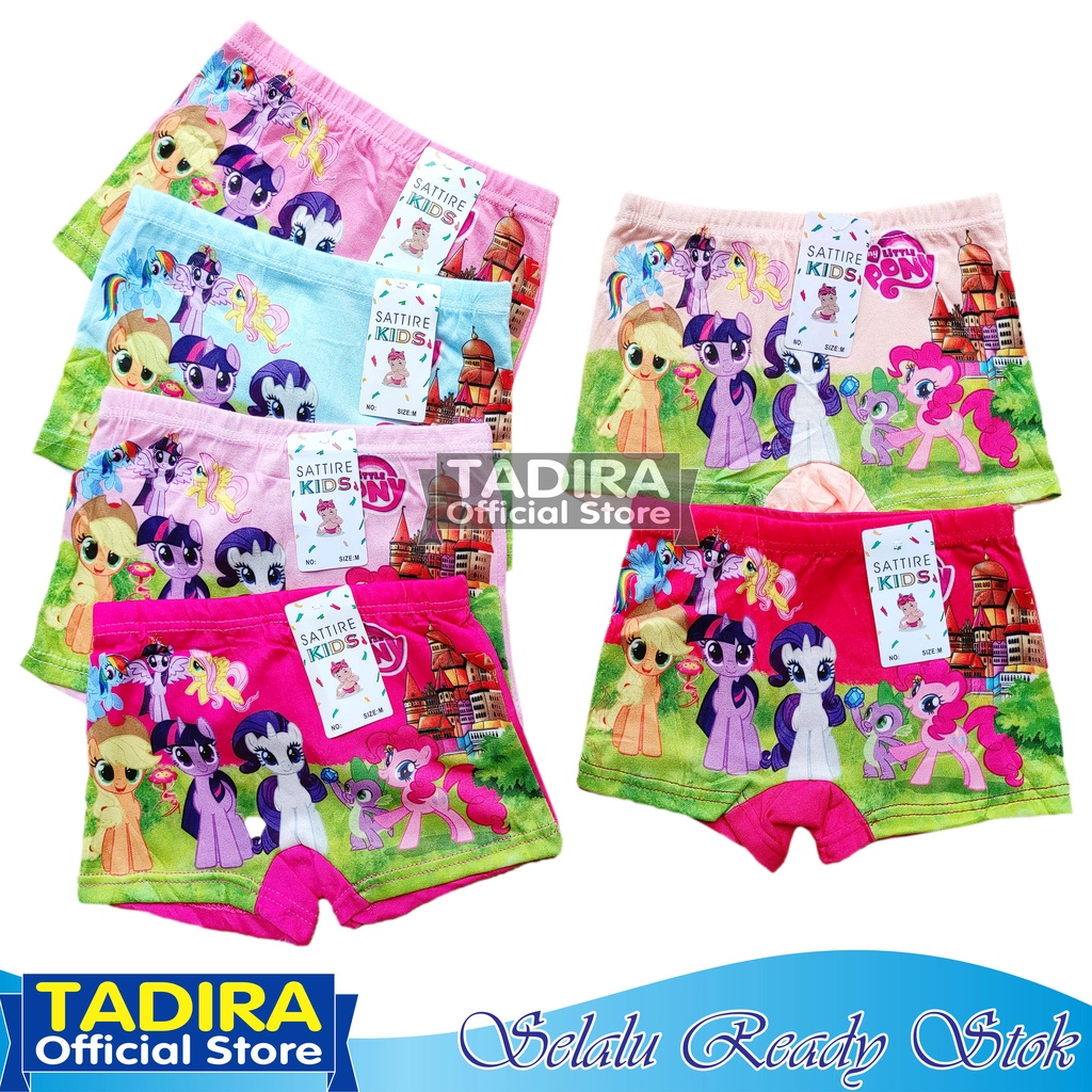 6 Pcs Boxer Anak Perempuan Gambar Kartun Celana Dalam Anak Bahan Lembut Banget TADIRA Store