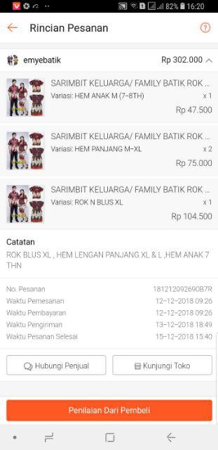 Sarimbit Keluarga/ Family Batik Rok N Blus Wanita Alena Zig Zag Maroon