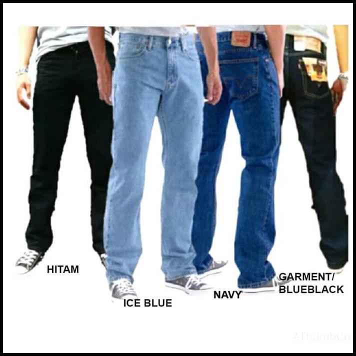 Zixq Celana Jeans Levis Pria Jumbo 33-45 / Panjang Standart Denim Vcqy