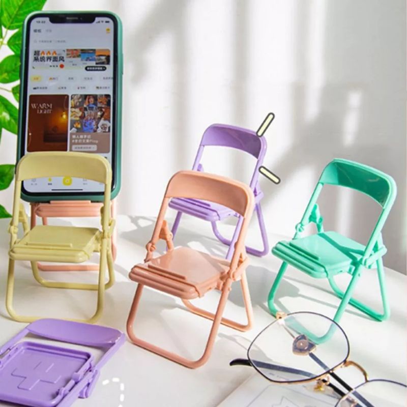 Stand Holder HP Bentuk Kursi Lipat dan Kursi 3D  / Stand Handphone / Holder Hp Miniatur Kursi Lipat /